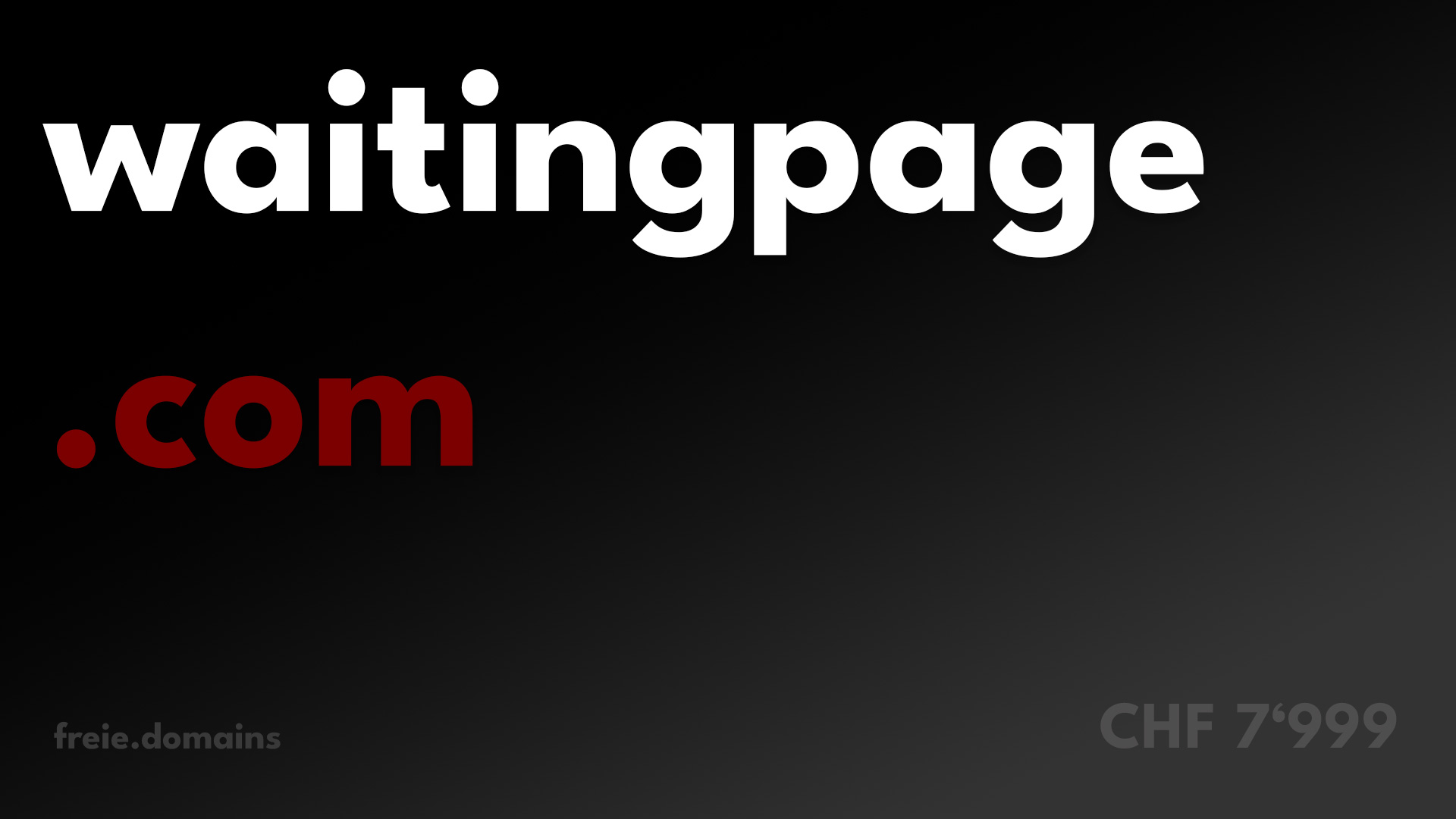 waitingpage.com Exact Match Domain bei freie.domains kaufen